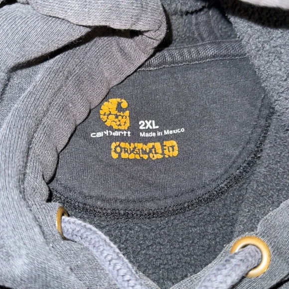 Carhartt Gray Hoodie with Gold Accents - Picture 2 of 3